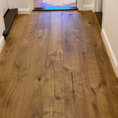 Boston Engineered Real Wood Oak Smoked Brushed Oiled Handscraped Sunken Filler